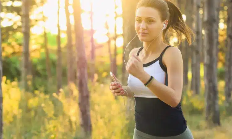 woman, jogging, running