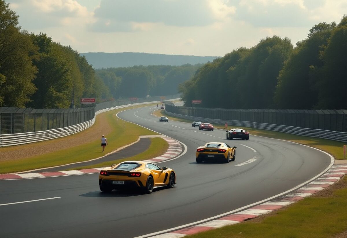 Circuit de Dijon Prenois avec voitures de sport en action