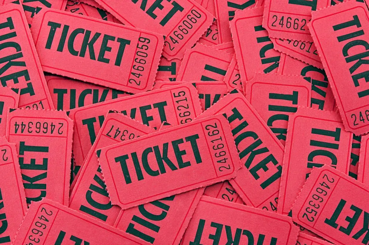 Tickets de tombola salle de sport