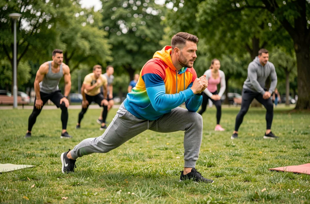 Flavien, coach sportif polyvalent, animant un entraînement en plein air à Nantes