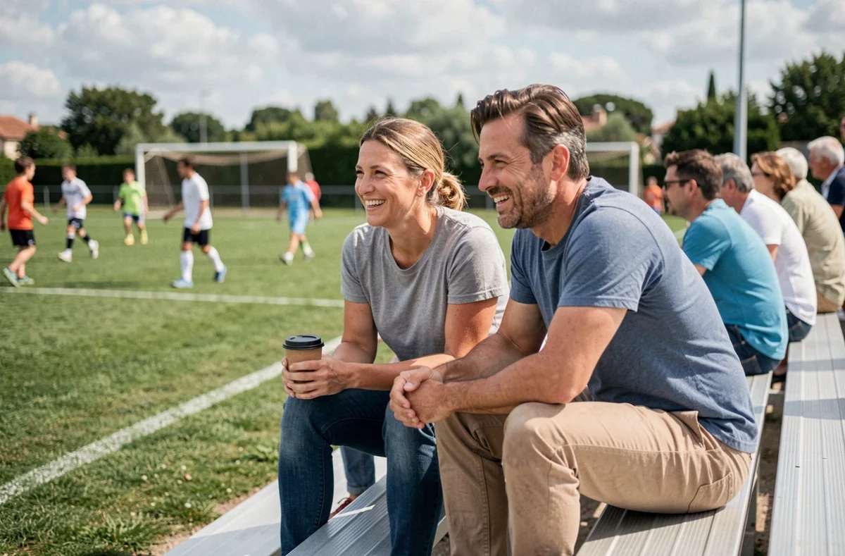 Parents de joueurs du Sporting Club Aubagne Air Bel assistant à un match depuis les tribunes