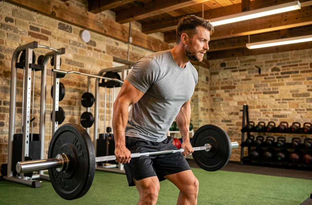 Athlète s'entraînant au Square Gym Bordeaux Chartrons dans un espace fitness aménagé dans un bâtiment en pierre historique